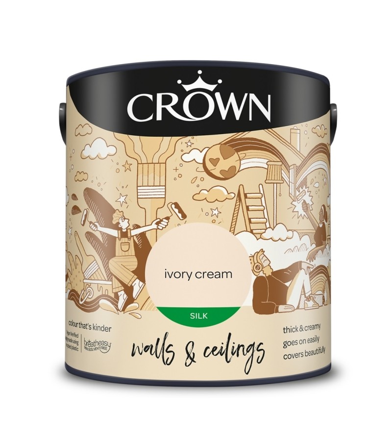 Crown Silk Ivory Cream Emulsion 2.5ltr
