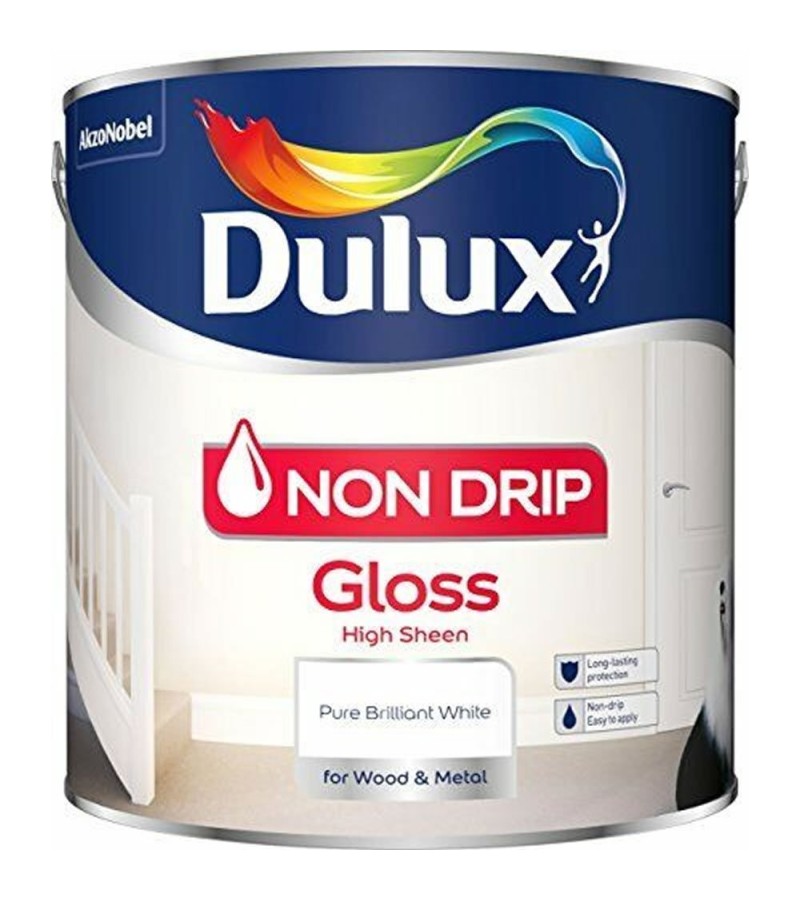 Dulux Non-Drip Gloss Brilliant White 2.5ltr 