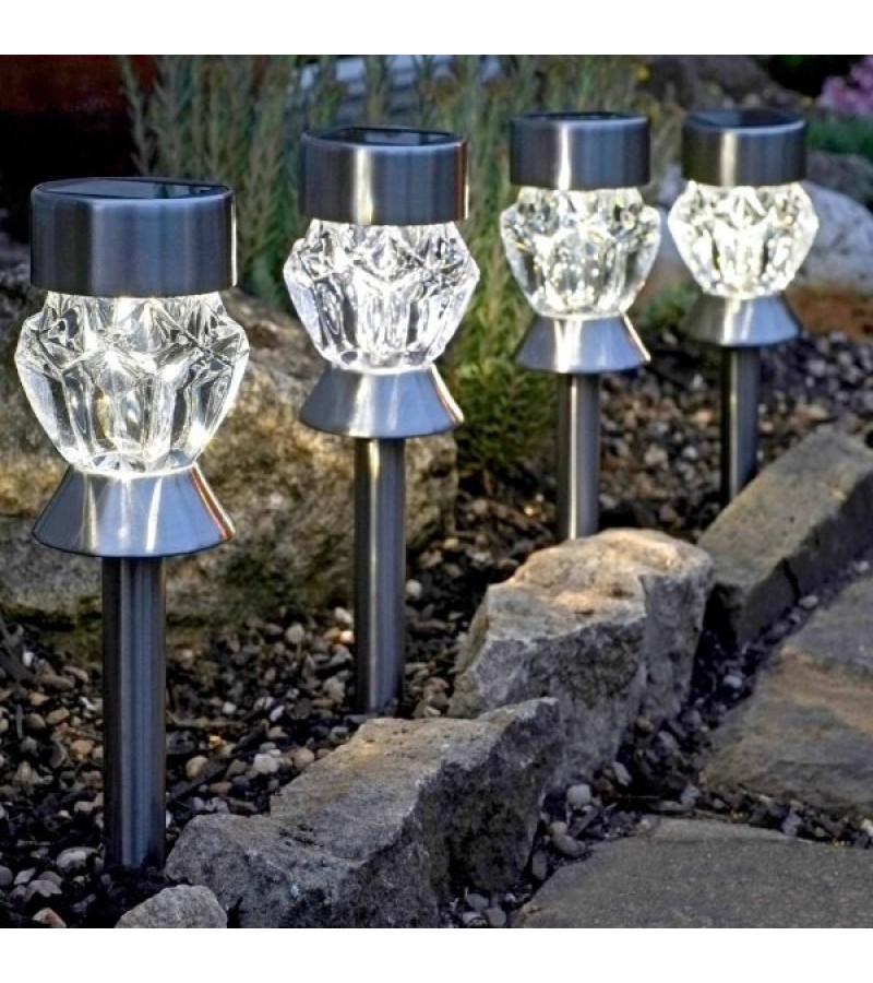 Crystal Solar Stake Lights (4 Pack)