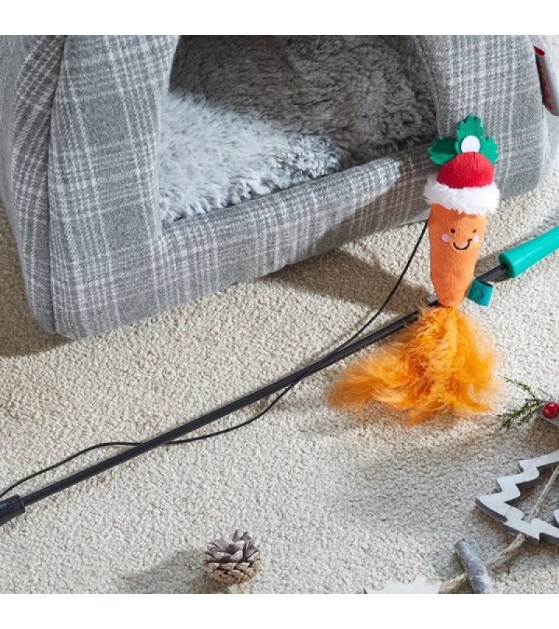 Christmas Nip-it Santa Carrot Tickle Stick