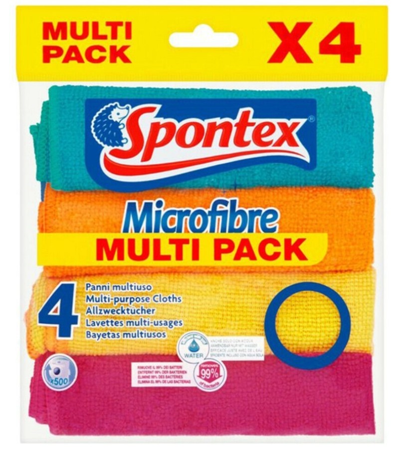 Spontex Microfibre Cloths (4 Pack)