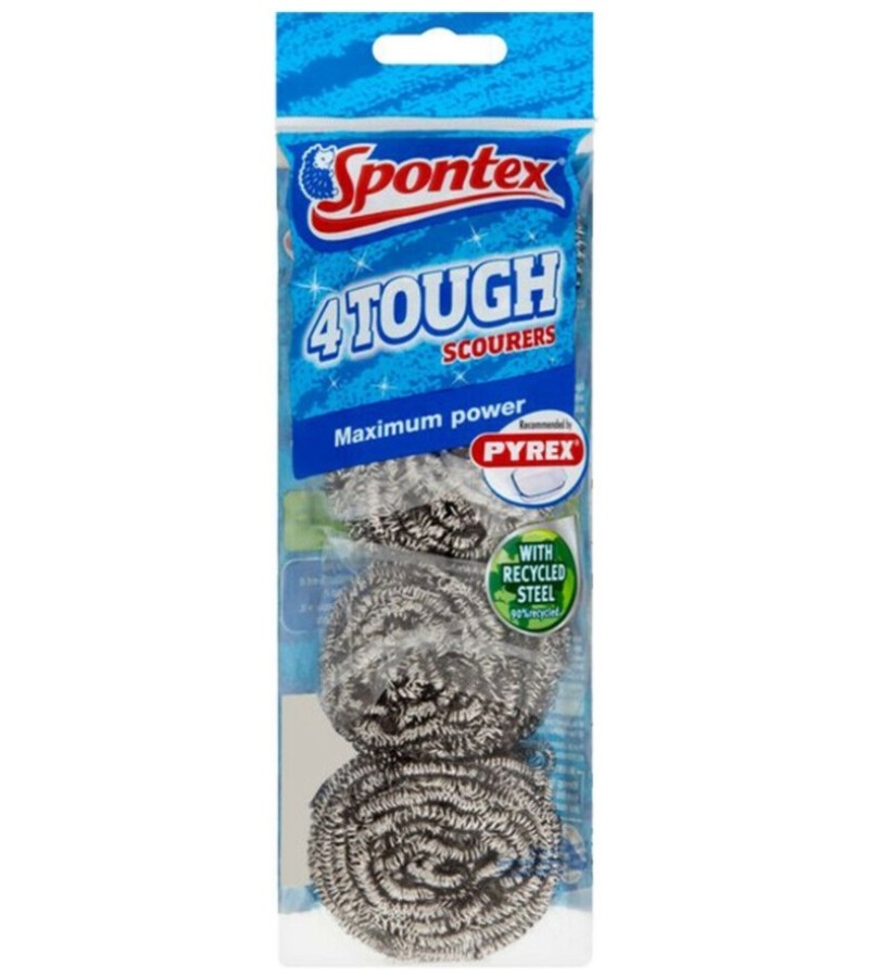Spontex Tough Scourers (4 Pack)