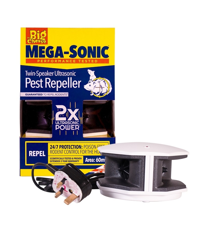 The Big Cheese Mega Sonic Twin Speaker Ultrasonic Pest Repeller STV725