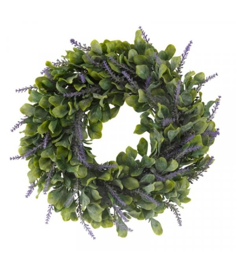 Lavender Whirl Artificial Wreath 40cm