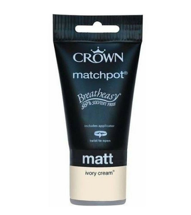 Crown Testerpot Matt Ivory Cream 40ml