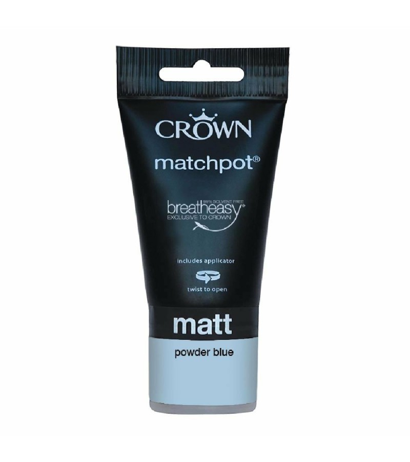 Crown Testerpot Matt Powder Blue Emulsion 40ml 