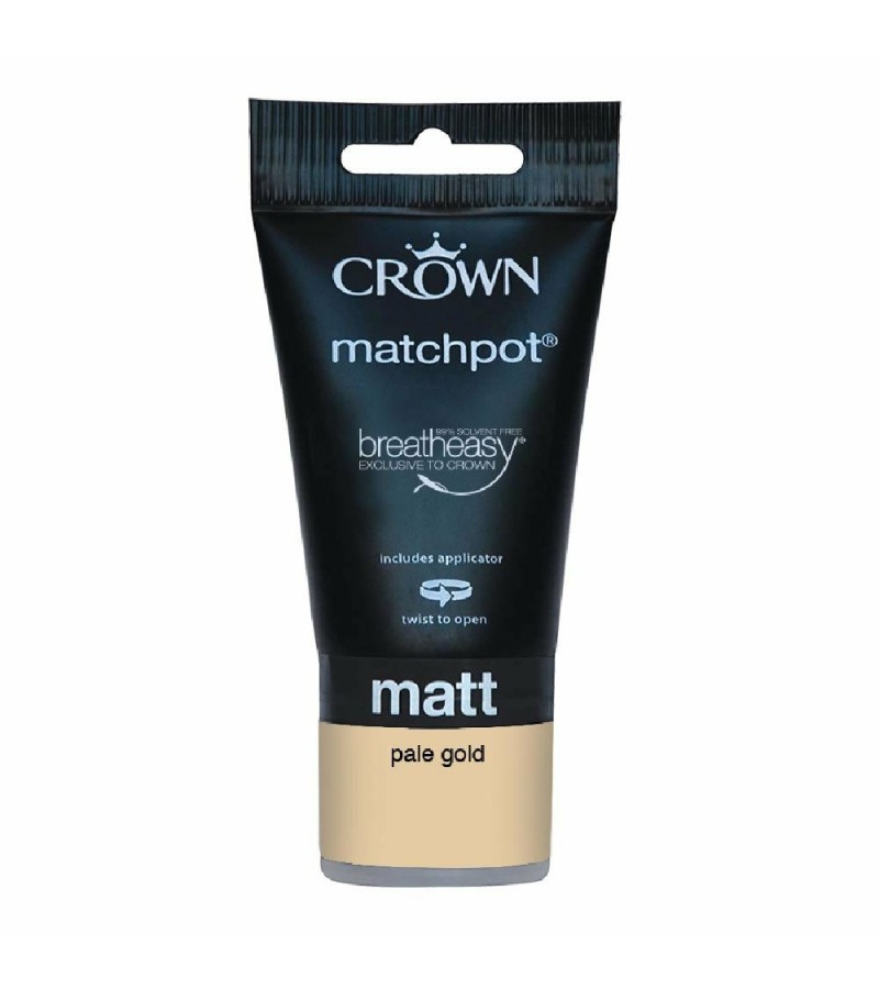 Crown Testerpot Matt Pale Gold Emulsion 40ml