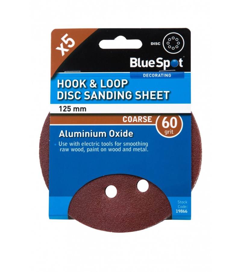 Hook & Loop Disc Sanding Sheet Coarse (60 grit) 125mm