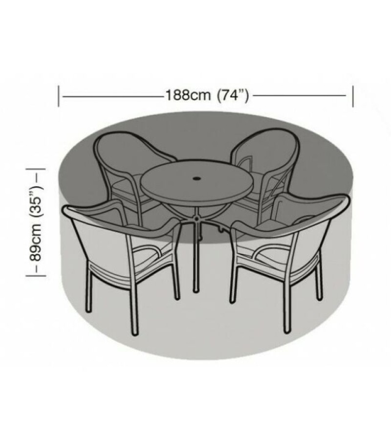 4- 6 Seater Round Furniture Set Cover 188cm x 89cm