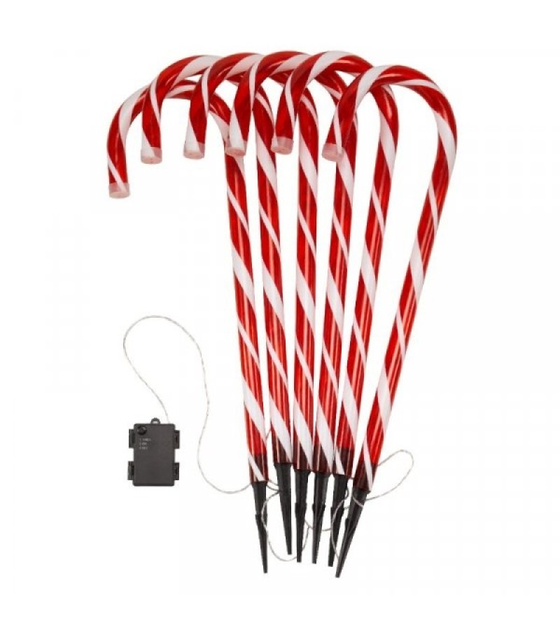 Christmas Candy Cane Stakes- Set of 6