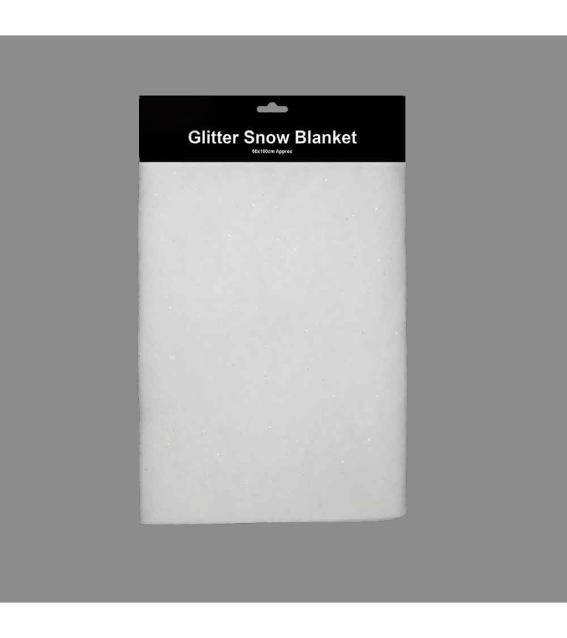 Christmas Glitter Snow Blanket 50 x 100cm