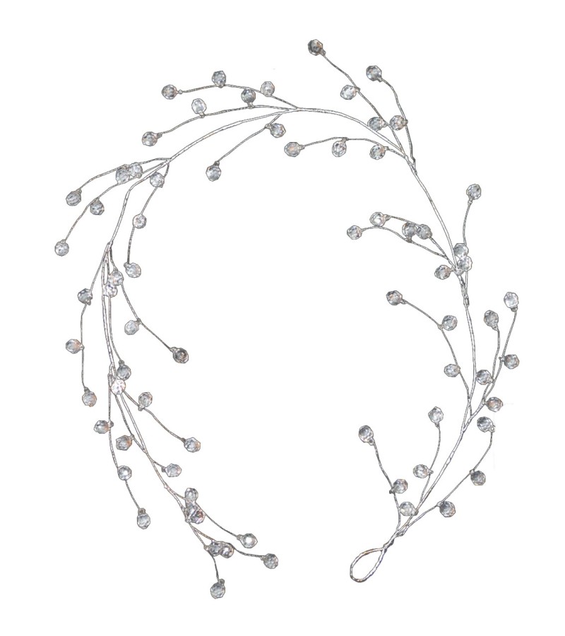 Christmas Wired Crystal Garland 1.1m