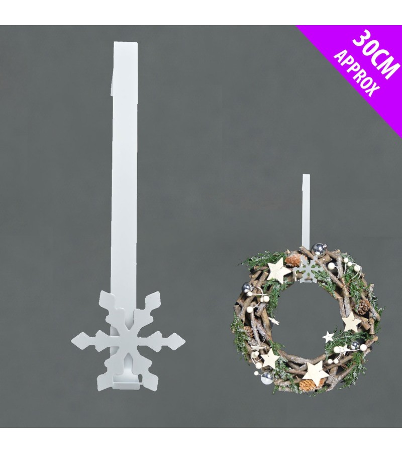 Christmas Metal Wreath Hanger White