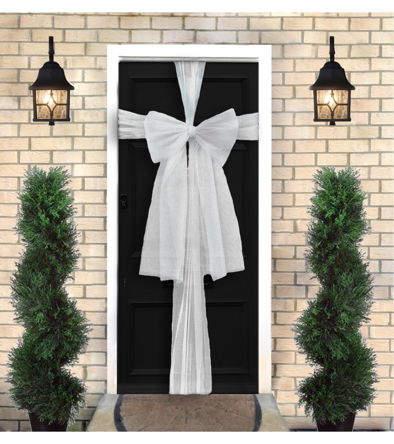 Christmas Door Bow Kit - White