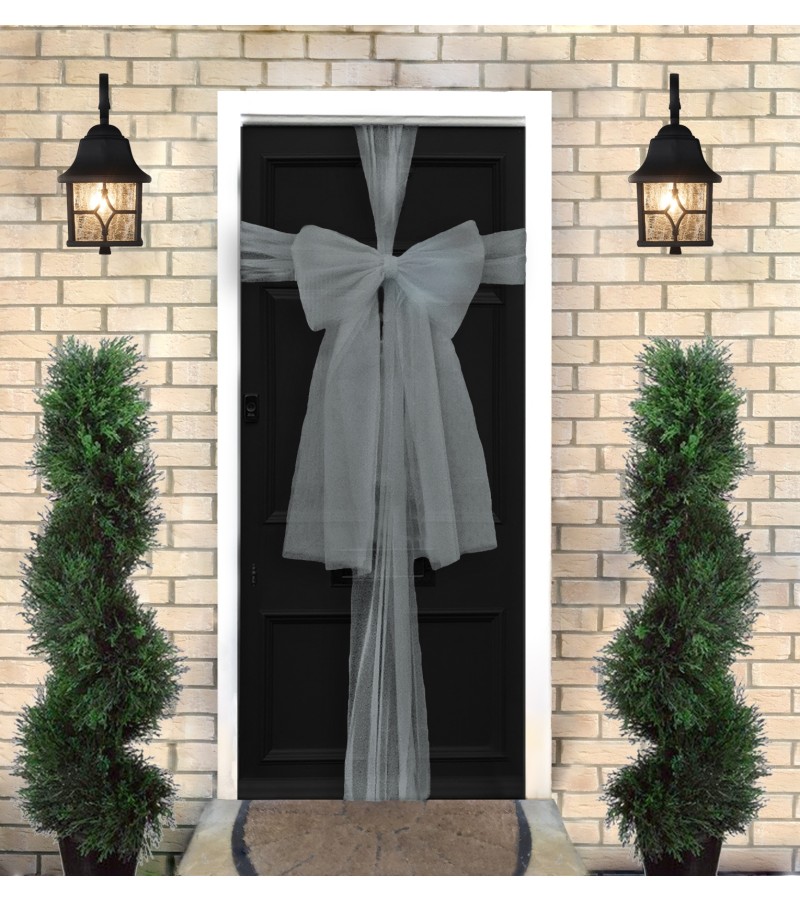 Christmas Door Bow Kit - Silver