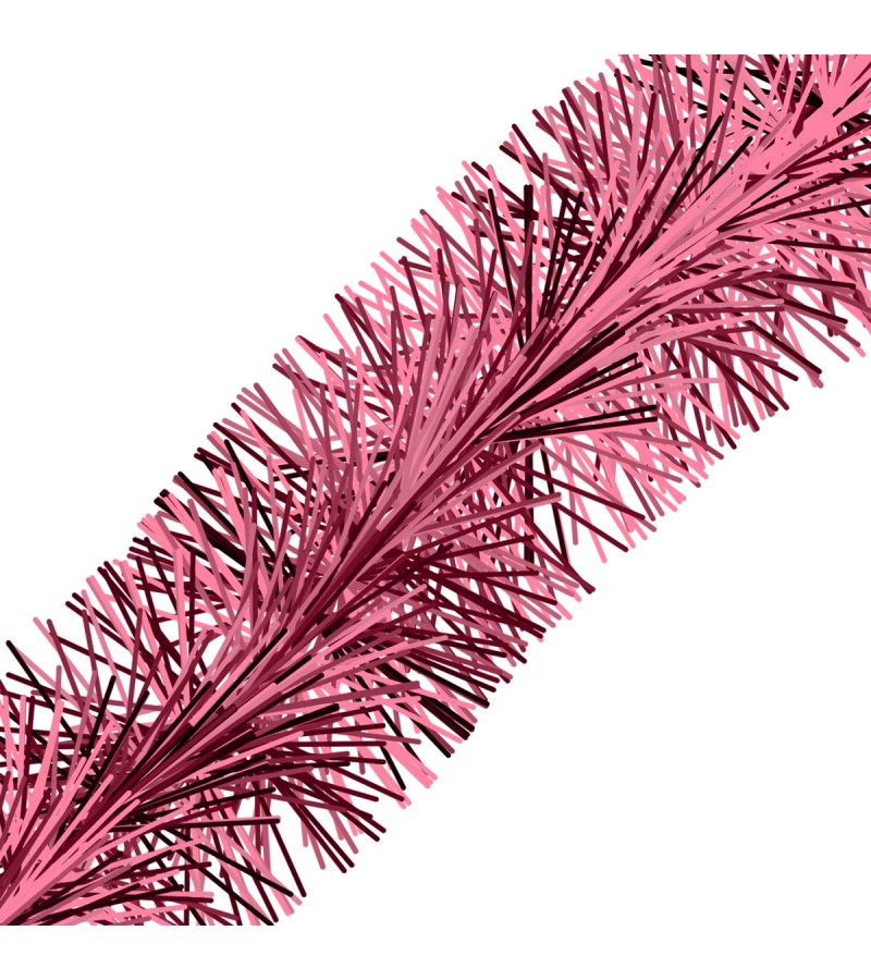 Christmas Chunky Tinsel 2m Velvet Pink