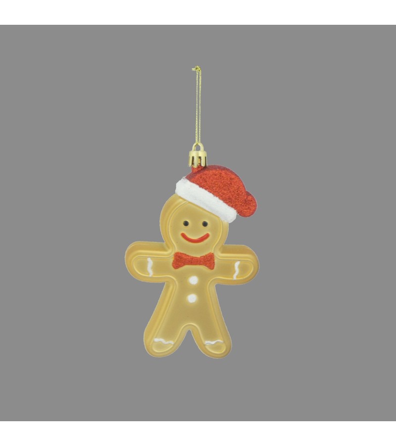 Christmas Gingerbread Bauble 12cm - Gold 