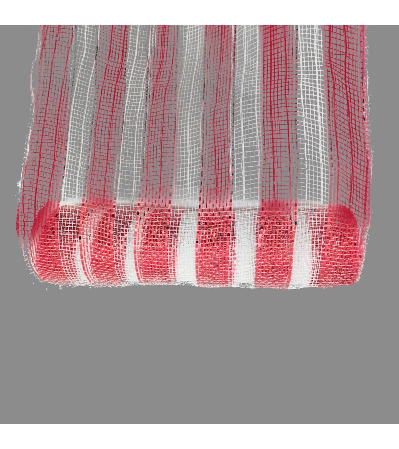 NEW Deco Mesh 25cm x 9m Red/White (Candy Cane)