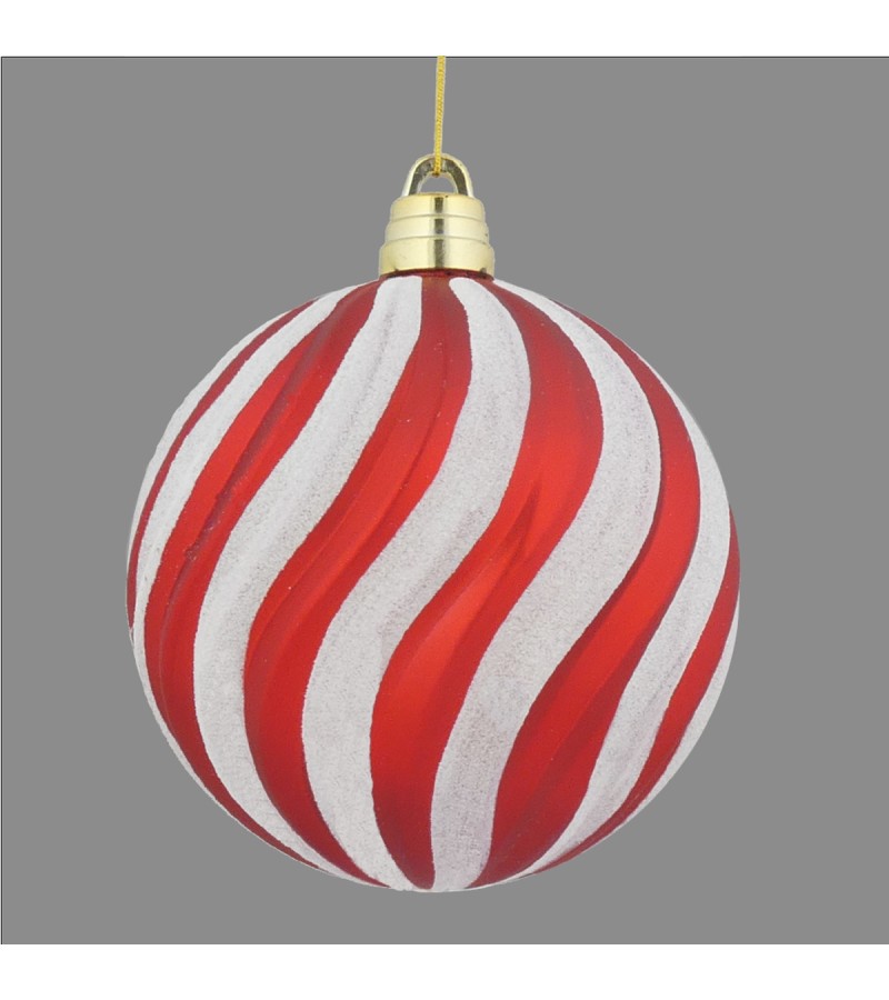 Christmas Giant Candy Cane Stripe Bauble 17cm
