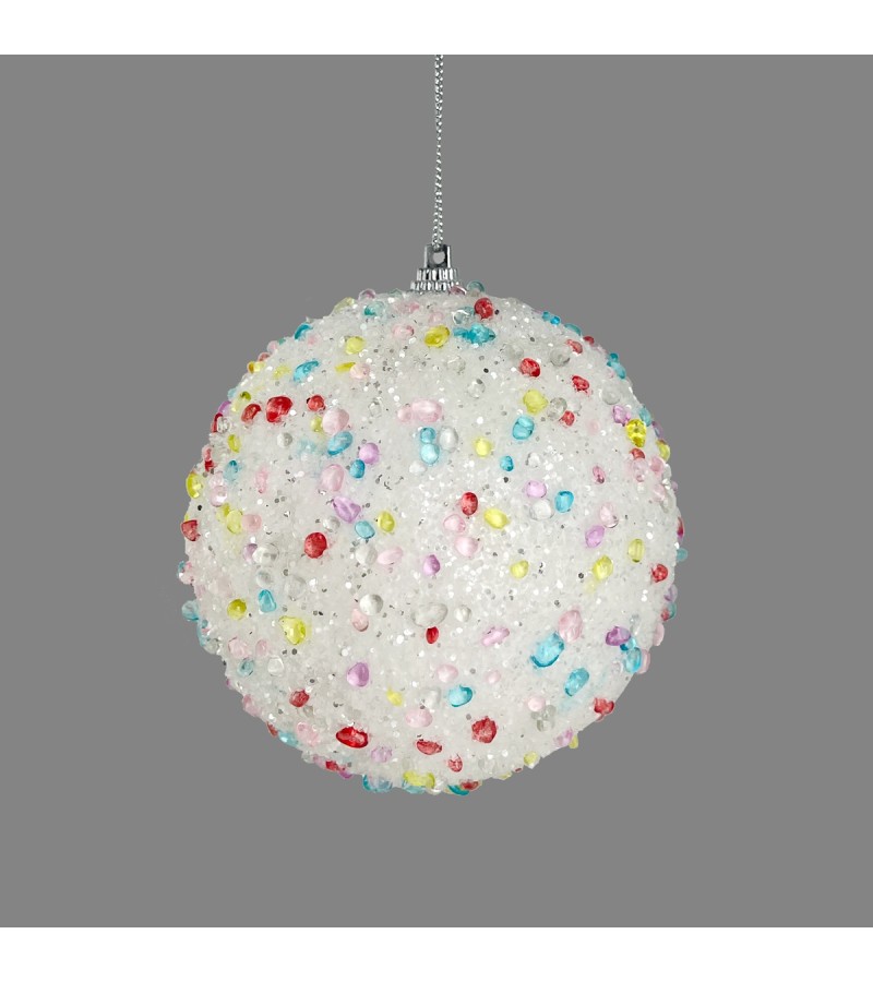 Christmas Candy Land Sequin Bauble 10cm