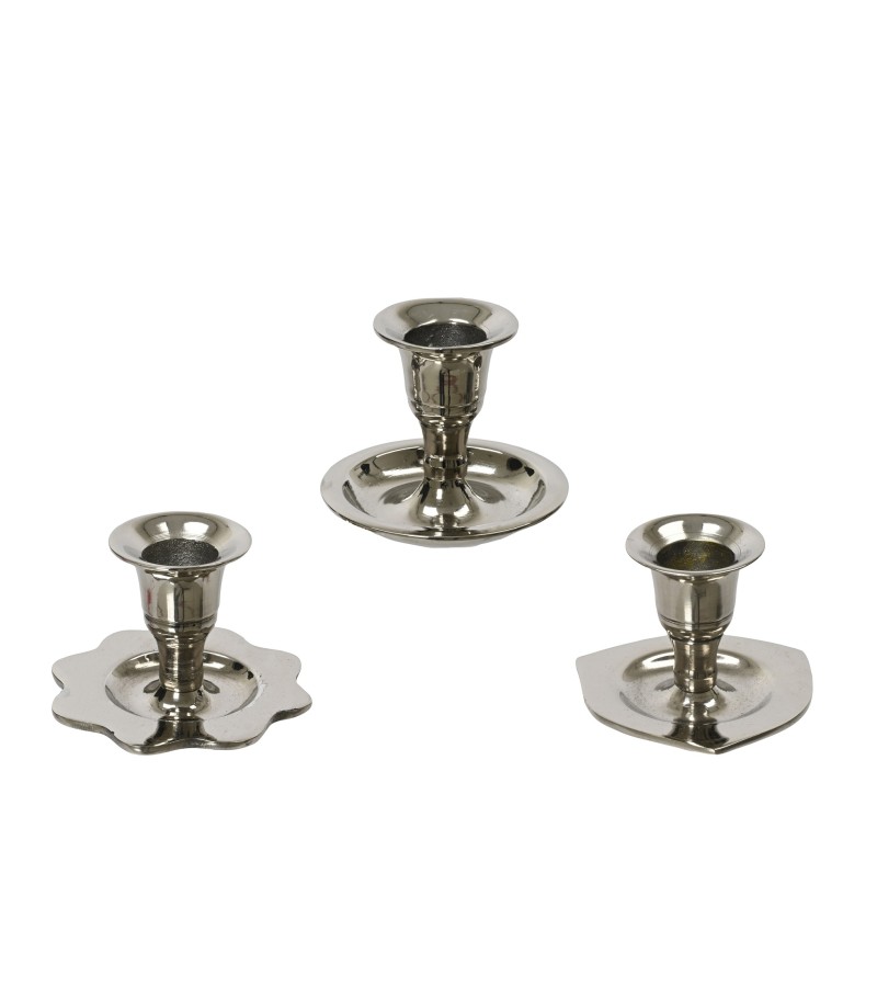 Christmas Silver Candle Holder - Assorted