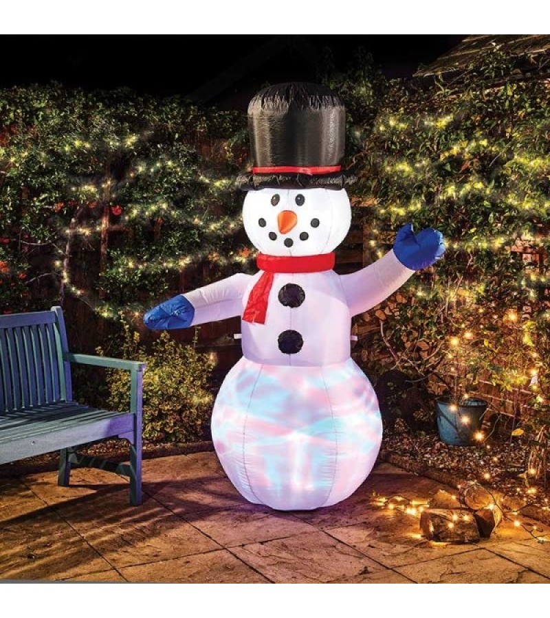 Christmas Light-Up Inflatable Snowman 1.8m