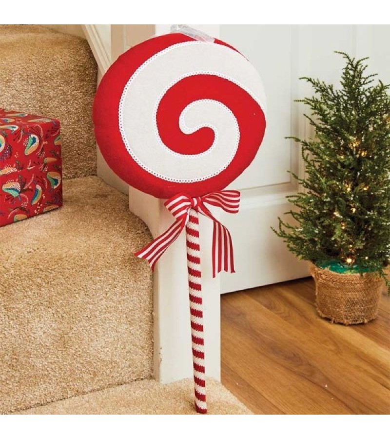Christmas Candy Cane Plush Spiral 60cm - Medium 