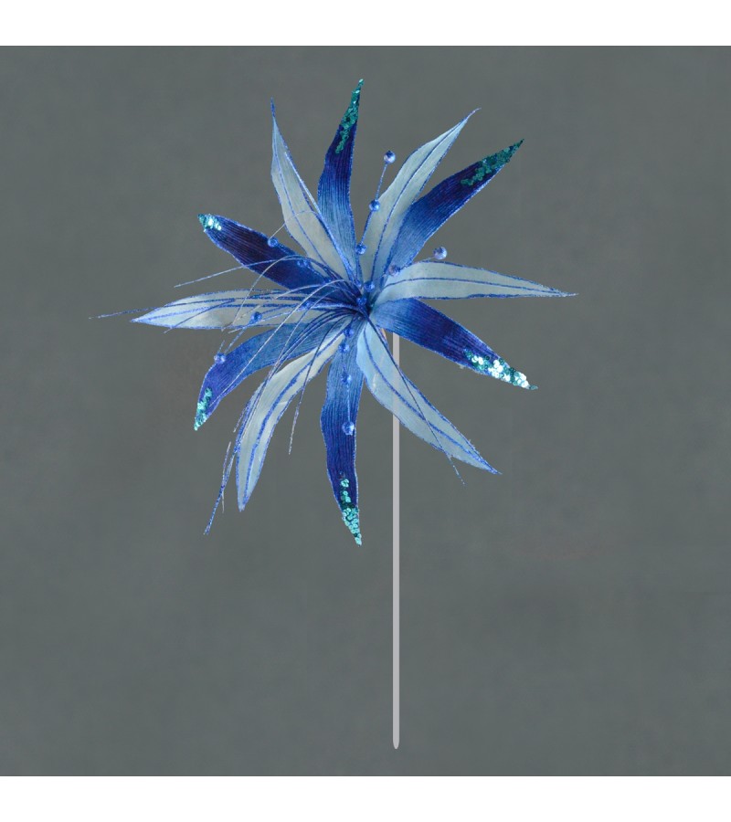 Christmas Super Flower Navy Blue
