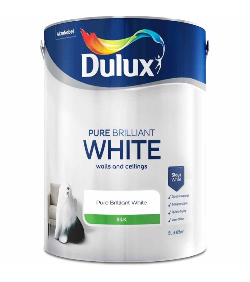 Dulux Pure Brilliant White Silk 5Ltr