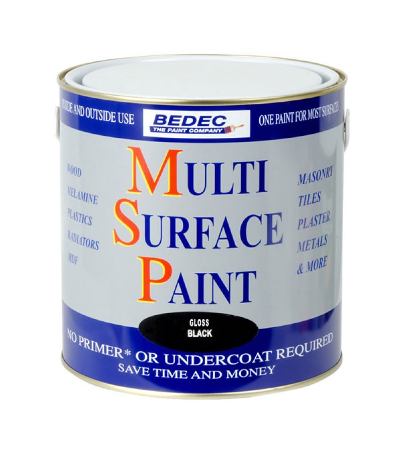 Bedec Multi Surface Paint 2.5l Black Gloss