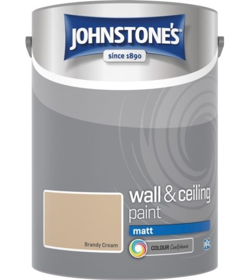 Johnstones Vinyl Emulsion Paint 5L Brandy Cream Matt
