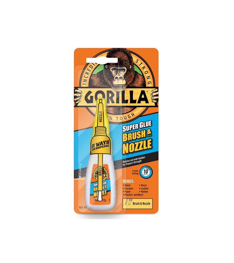 Gorilla Super Glue With Brush & Nozzle 12g