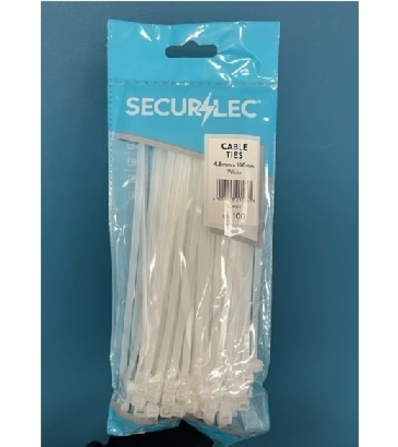 Cable Ties White (4.8x160mm)