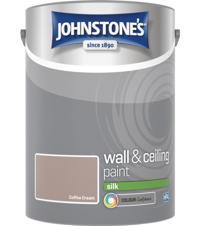 Johnstones Vinyl Emulsion Paint 5L Coffee Cream Silk
