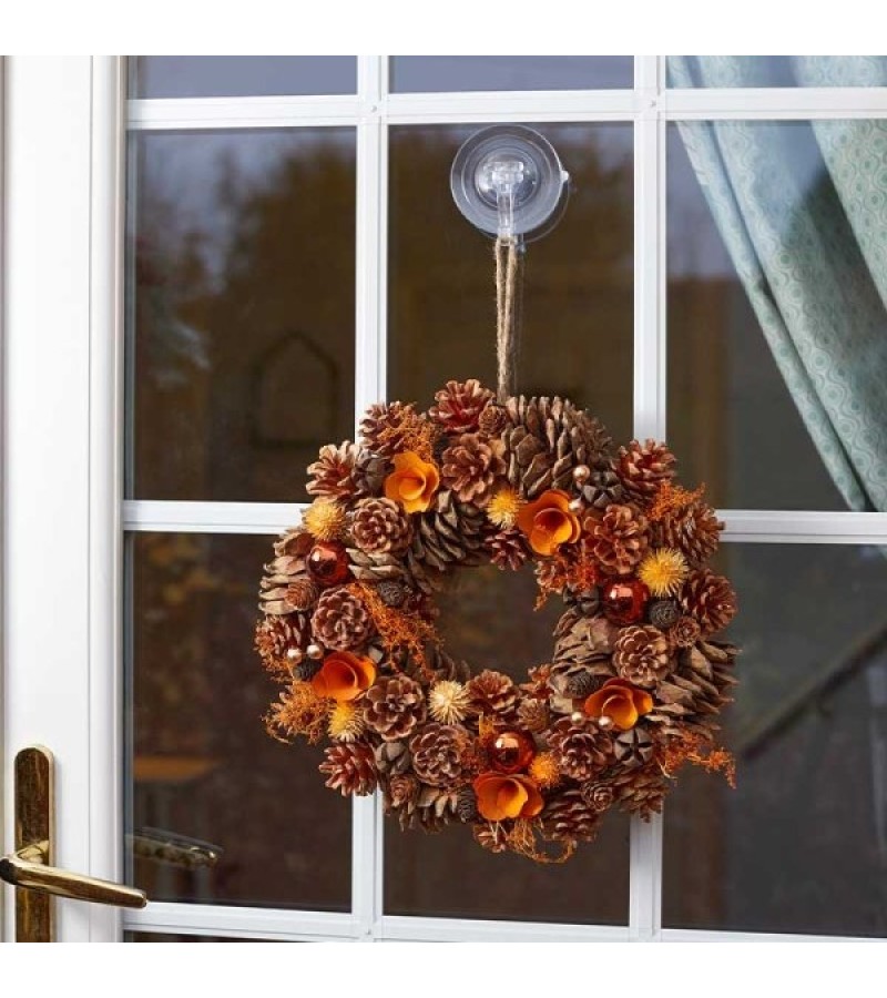 Autumn Copper Cone Wreath 30cm