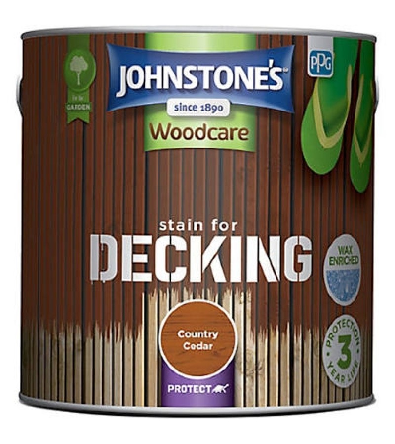 Johnstones Woodcare Decking Stain 2.5L County Cedar