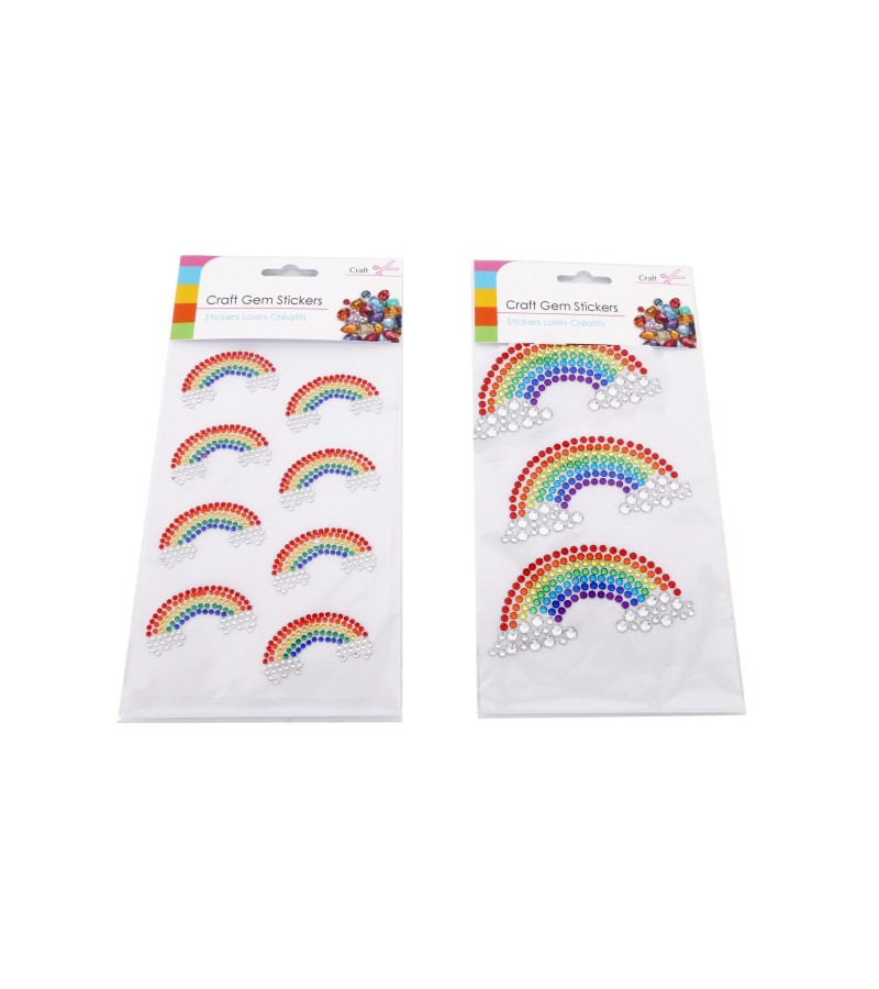 Craft Gem Stickers - Rainbows