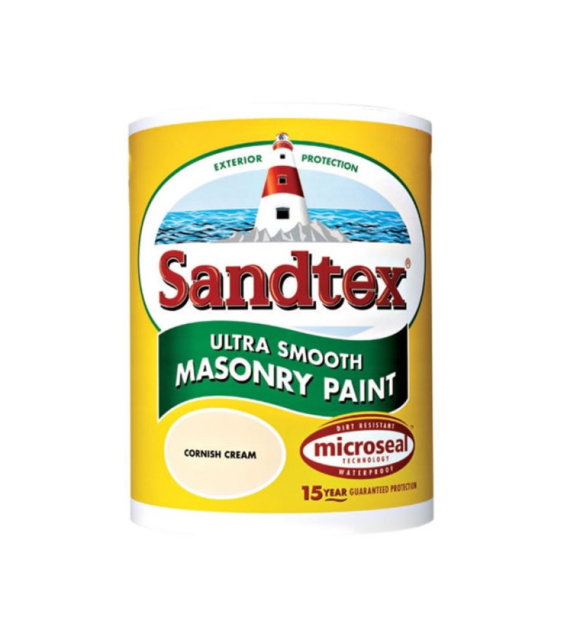 Sandtex Smooth Masonry Paint 5L Cornish Cream Matt