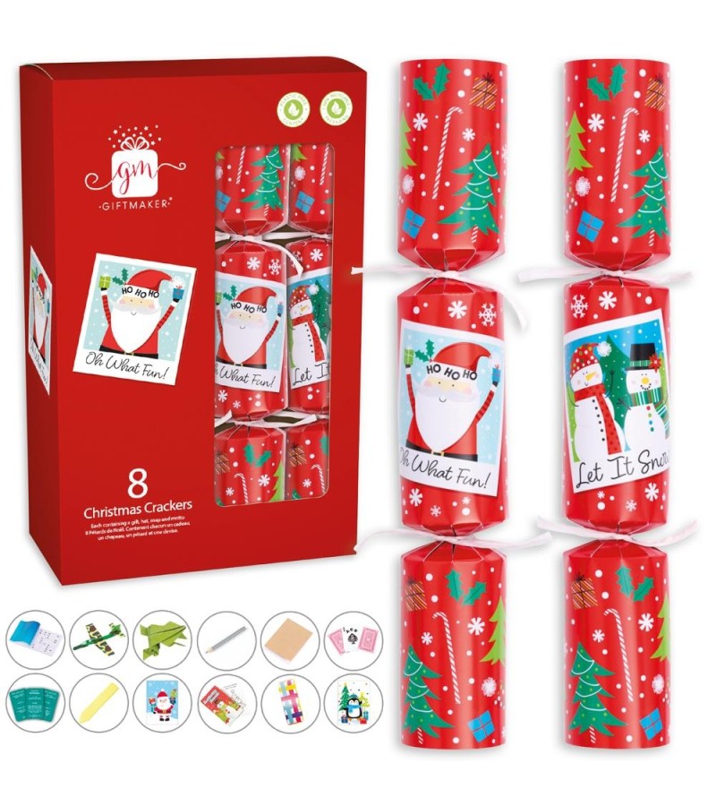Novelty Christmas Crackers (8 Pack)