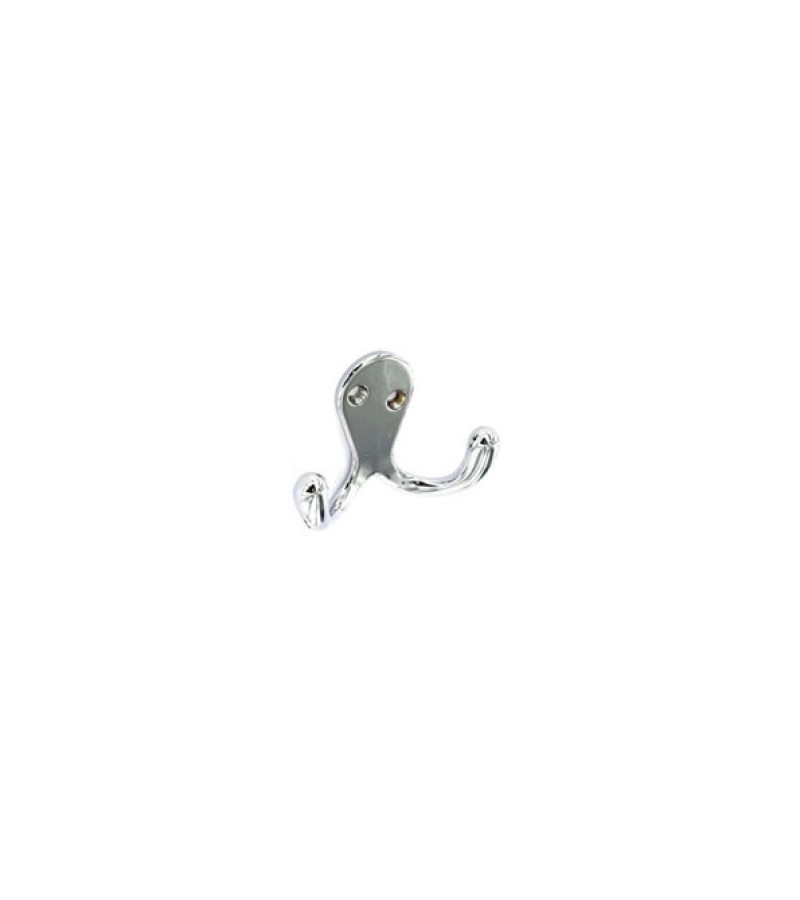 Securit S6110 Double Robe Hooks Chrome 70mm (2 Pack)