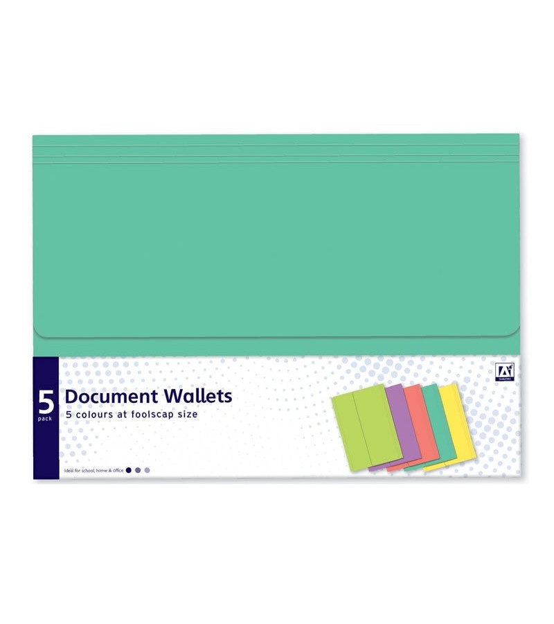 Anker Document Wallets (5 Pack) Assorted