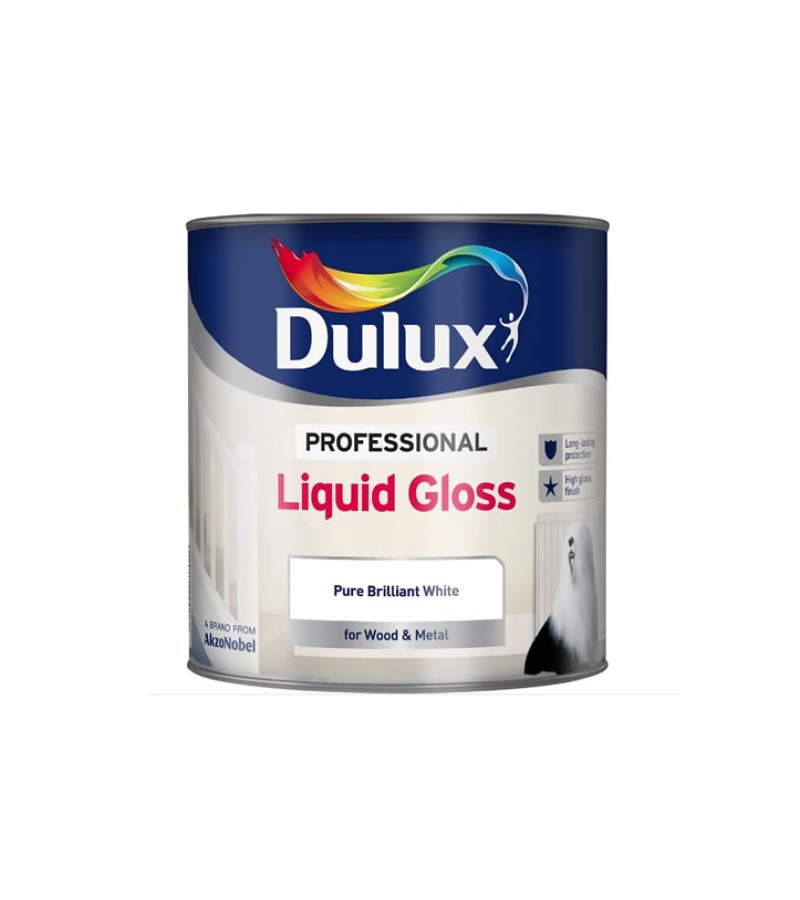 Dulux Professional Liquid Gloss Paint 1.25L Pure Brilliant White