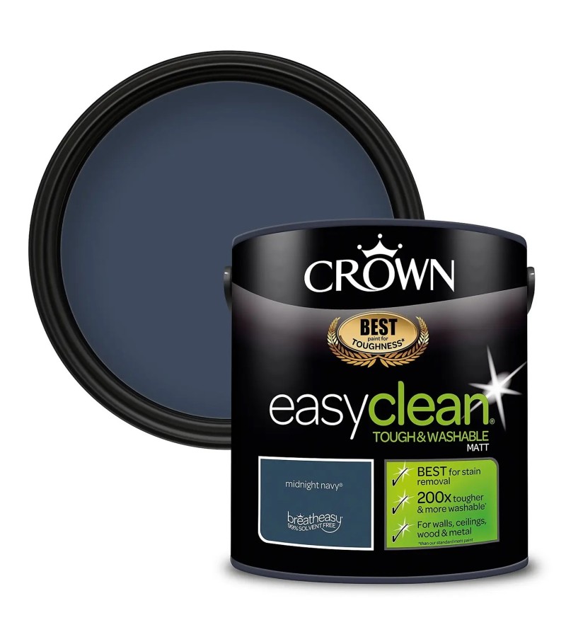 Crown Easyclean Paint 2.5l Midnight Navy
