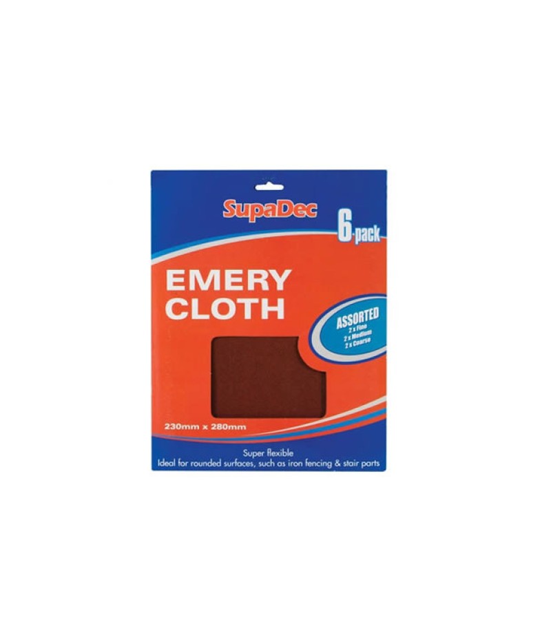 Supadec Assorted Emery Cloths (6 Pack)