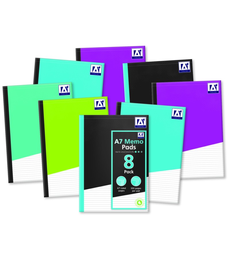 A7 Memo Note Pads (8 Pack)