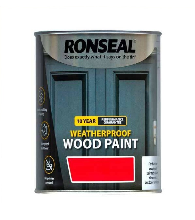 Ronseal 10 Year Weatherproof  Wood Paint Dark Oak Gloss 750ml
