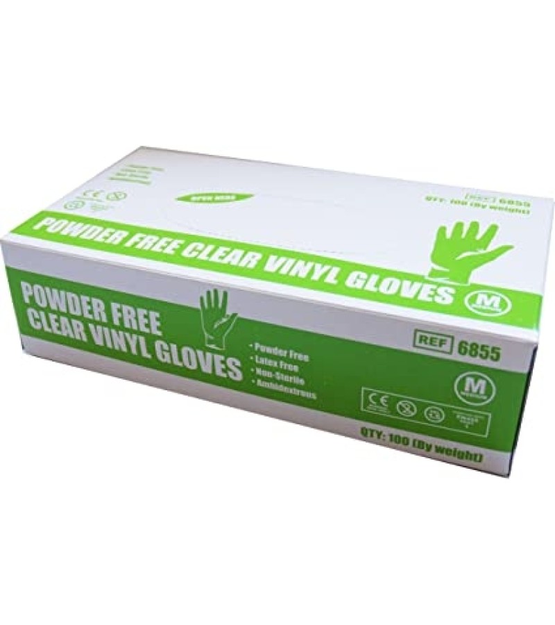 Safecare Powder Free Vinyl Gloves Large (100 Pack)
