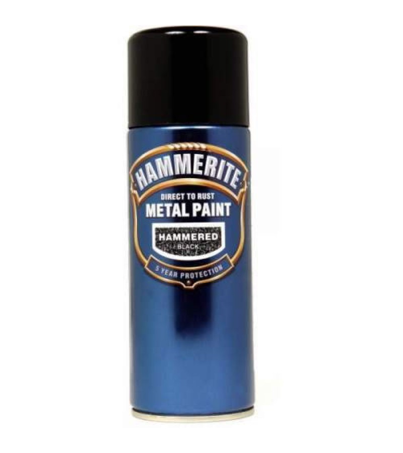 Hammerite Metal Spray Paint 400ml Hammered Black
