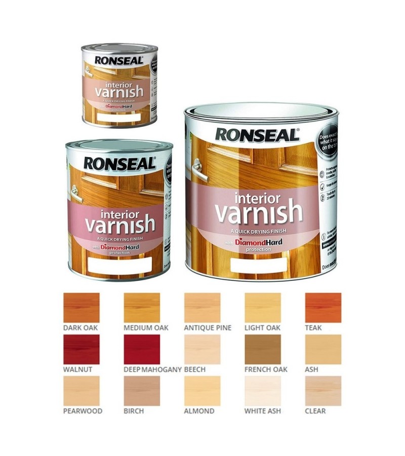 Ronseal Interior Varnish Quick Dry Satin 750ml Walnut