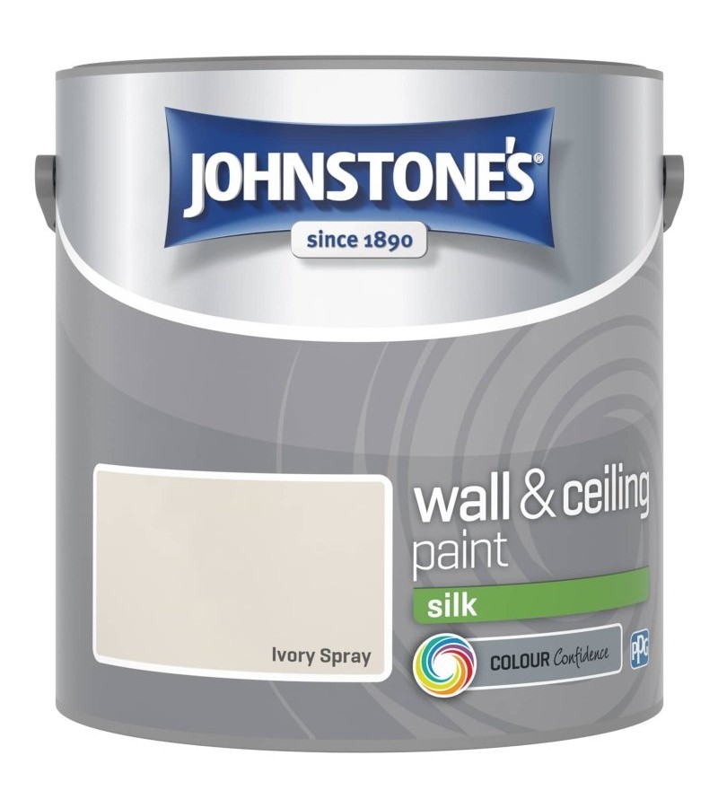 Johnstones Vinyl Emulsion Paint 2.5L Ivory Spray Silk